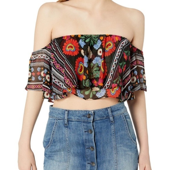 Show me your Mumu Nika off the shoulder top NWT - Picture 2 of 8